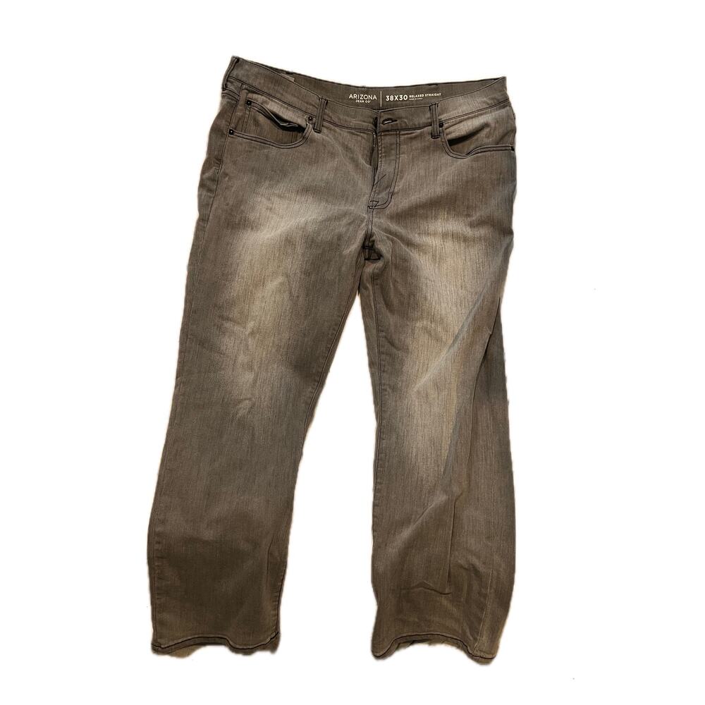 Arizona Jean relaxed straight gray mens 38x30